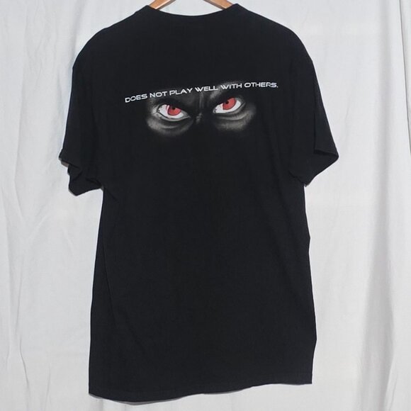 Vtg NO FEAR Racing "DOES NOT PLAY WELL WITH OTHERS" SS Crewneck- Black - L* - Picture 1 of 4